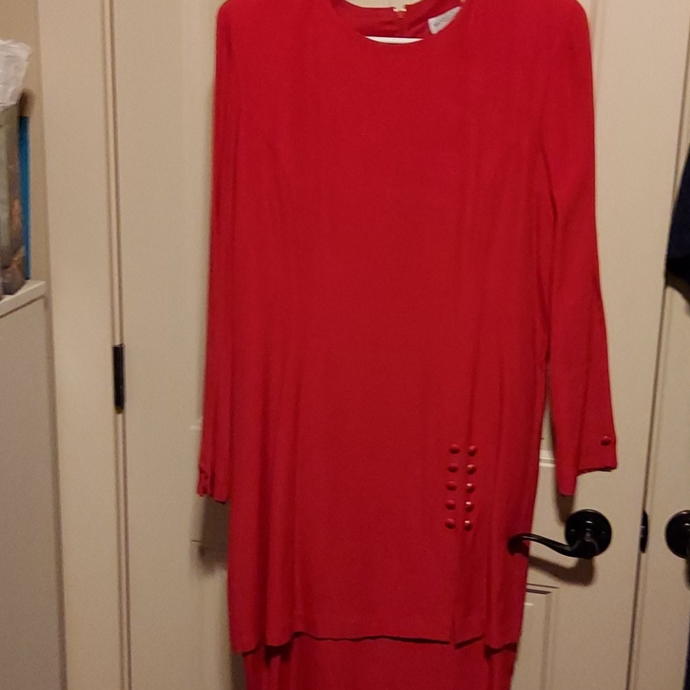 Classic layered red dress